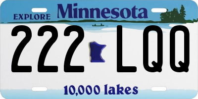 MN license plate 222LQQ