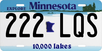 MN license plate 222LQS