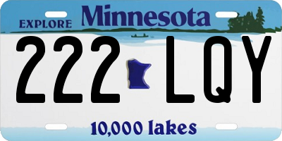 MN license plate 222LQY