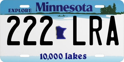 MN license plate 222LRA