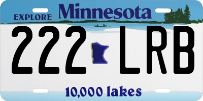 MN license plate 222LRB