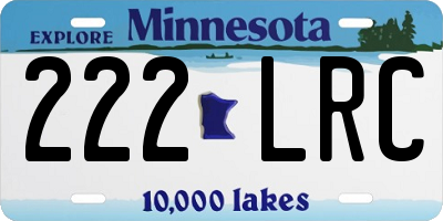 MN license plate 222LRC