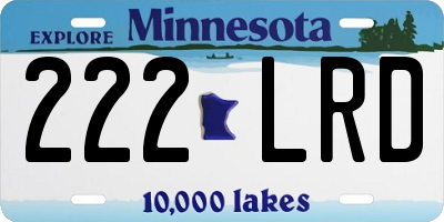 MN license plate 222LRD