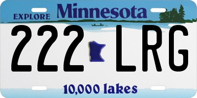 MN license plate 222LRG