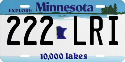 MN license plate 222LRI