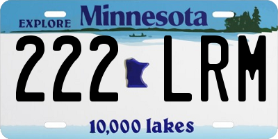 MN license plate 222LRM