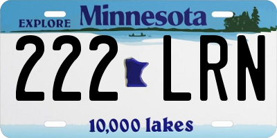 MN license plate 222LRN