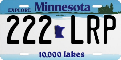 MN license plate 222LRP
