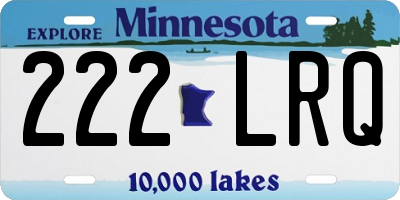 MN license plate 222LRQ