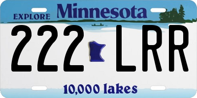MN license plate 222LRR