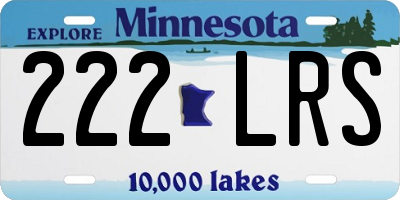MN license plate 222LRS