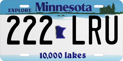 MN license plate 222LRU