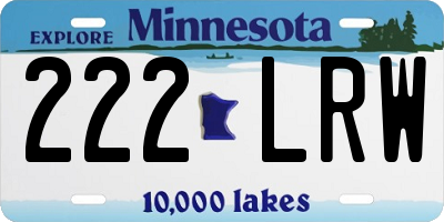 MN license plate 222LRW