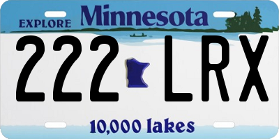 MN license plate 222LRX