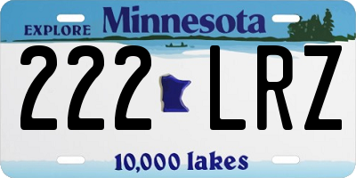 MN license plate 222LRZ