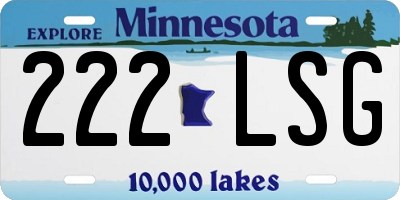 MN license plate 222LSG