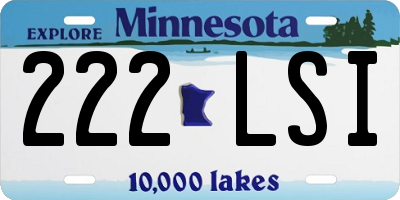 MN license plate 222LSI