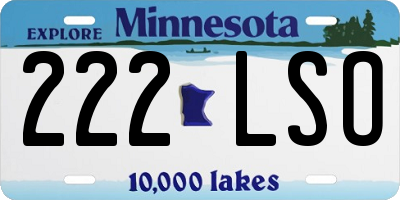 MN license plate 222LSO