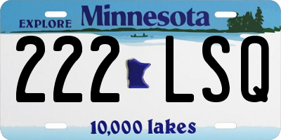 MN license plate 222LSQ