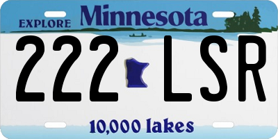 MN license plate 222LSR