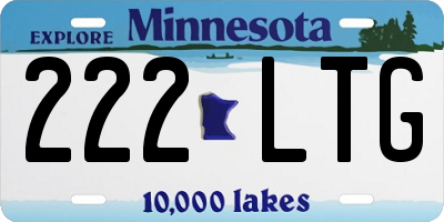 MN license plate 222LTG
