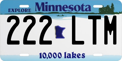 MN license plate 222LTM