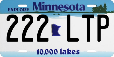 MN license plate 222LTP
