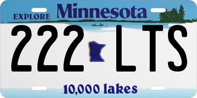 MN license plate 222LTS