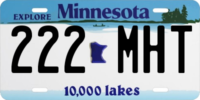 MN license plate 222MHT