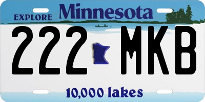 MN license plate 222MKB