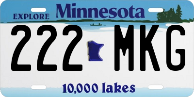MN license plate 222MKG
