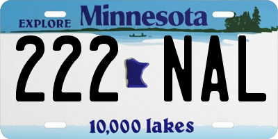 MN license plate 222NAL