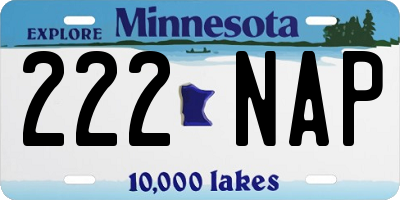 MN license plate 222NAP