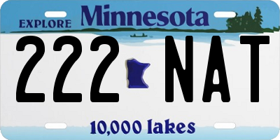 MN license plate 222NAT