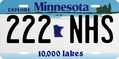 MN license plate 222NHS
