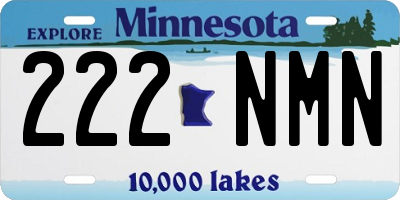 MN license plate 222NMN