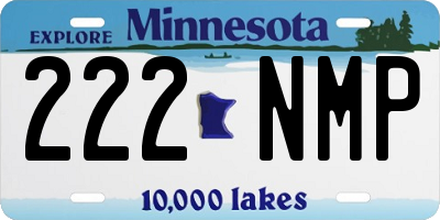 MN license plate 222NMP