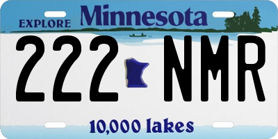 MN license plate 222NMR