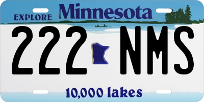 MN license plate 222NMS