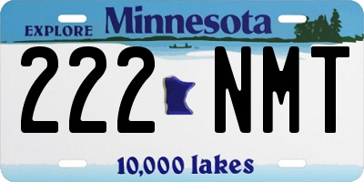 MN license plate 222NMT