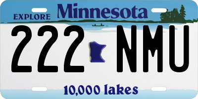 MN license plate 222NMU