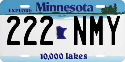 MN license plate 222NMY