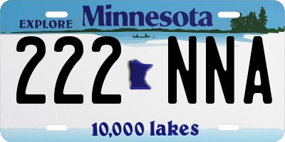 MN license plate 222NNA