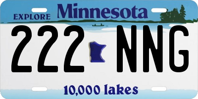 MN license plate 222NNG