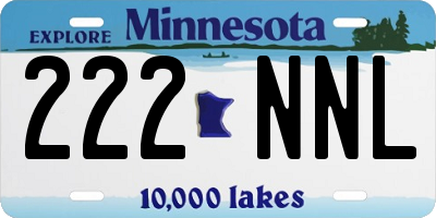 MN license plate 222NNL