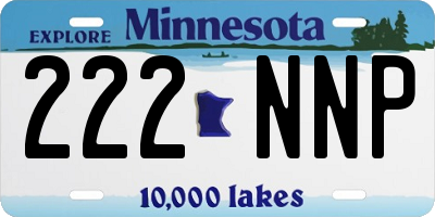 MN license plate 222NNP