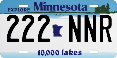 MN license plate 222NNR