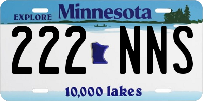 MN license plate 222NNS