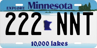 MN license plate 222NNT