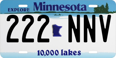 MN license plate 222NNV